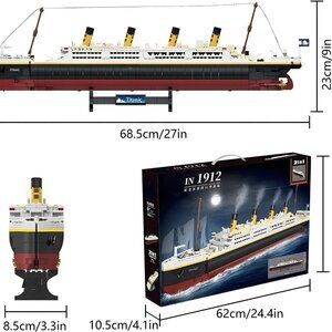 Titanic Building Blocks Set, Toy Ship Model Kit, Building Bricks Sets for Adult